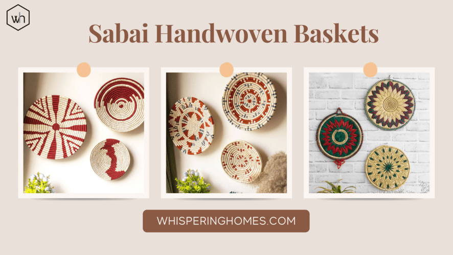 Sustainable Wall Decor: Sabai Handwoven Baskets