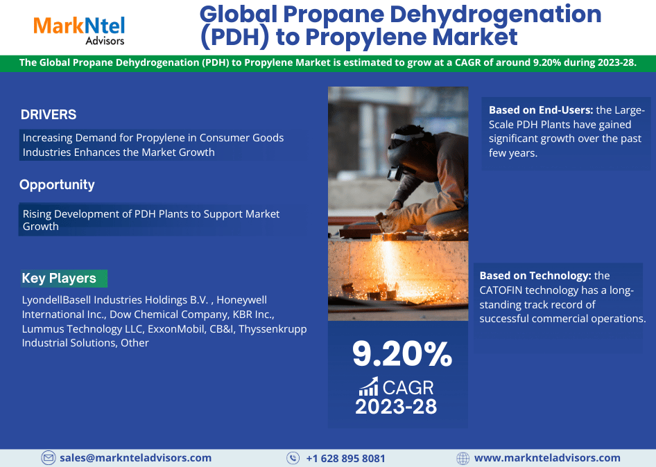 Propane Dehydrogenation (PDH) to Propylene Market Trends, Share, Companies and Report 2023-2028